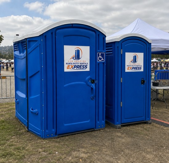 ADA-accessible porta potty rental at a Los Angeles event